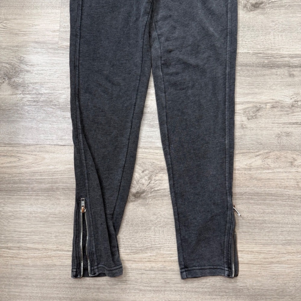 PINK Victorias Secret Charcoal Gray Acid Wash Ankle Zip Joggers XS - Picture 7 of 11